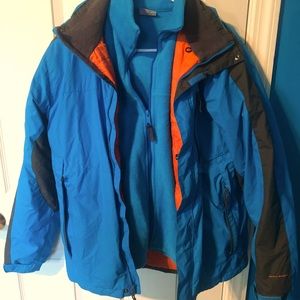 Columbia Ski Jacket removable fleece inner jacket